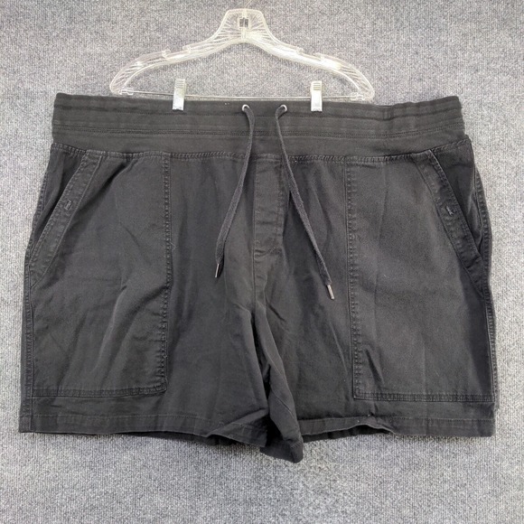 Terra & Sky Women's Chino Shorts Black Size 4X 28W-30W Cotton Blend - Picture 5 of 11